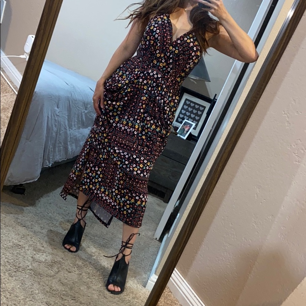 Floral print midi BCBG dress
